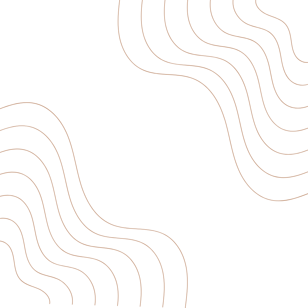 Abstract wavy copper lines flowing in parallel curves against a black background.