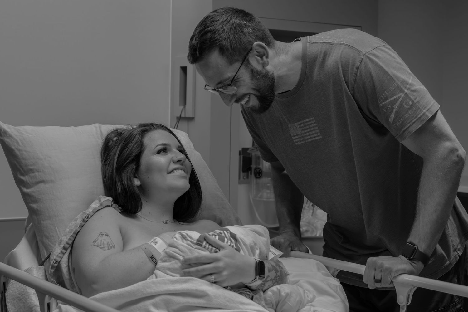 Medical team supporting patient during labor and delivery.