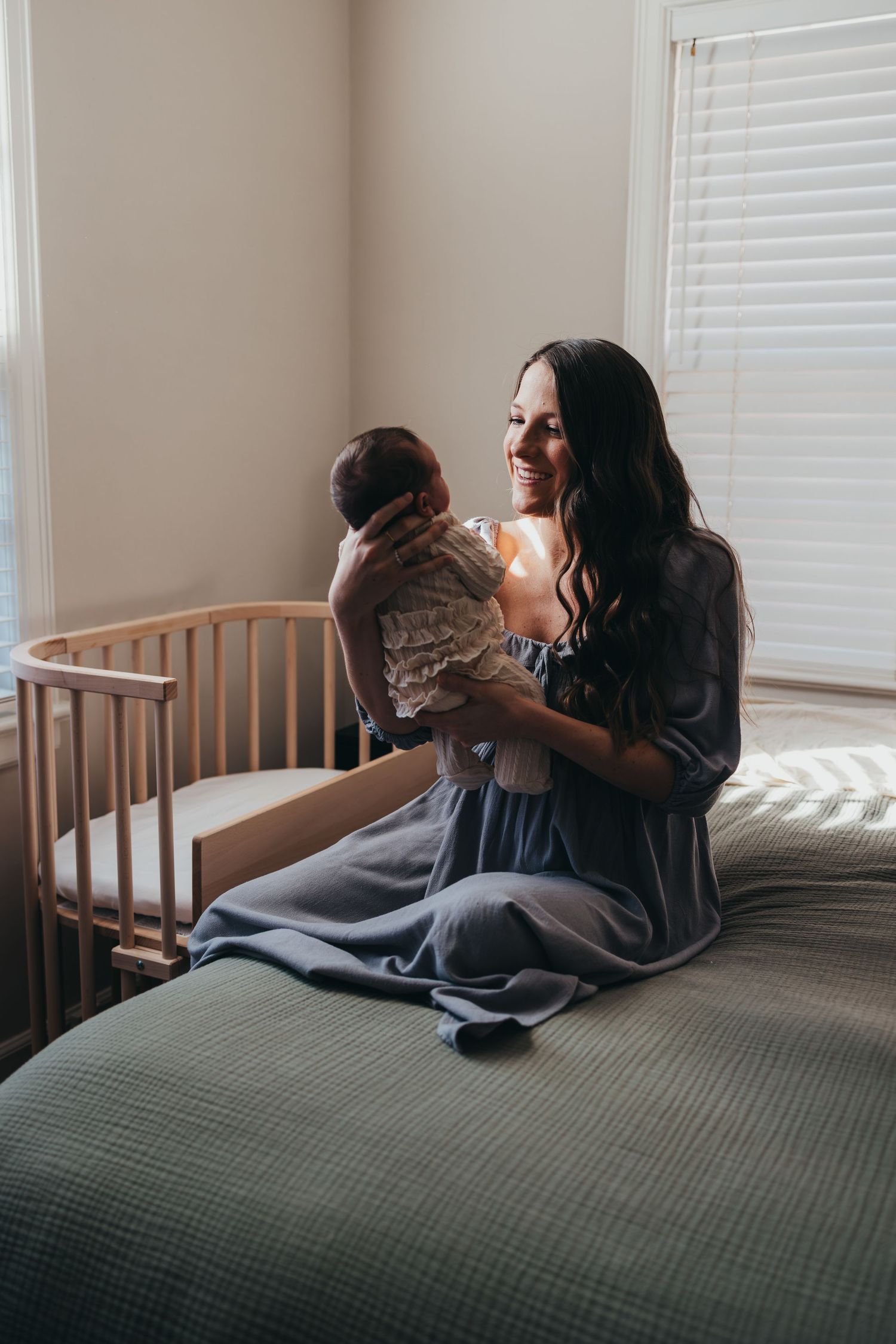 Intimate lifestyle photos of a newborn. Wichita newborn photographer in-home session