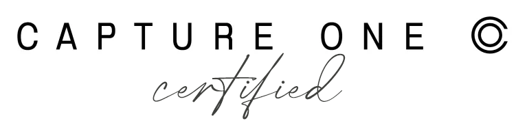 Minimalist black text logo reading 'CAPTURE ONE' with 'certified' in cursive script underneath.
