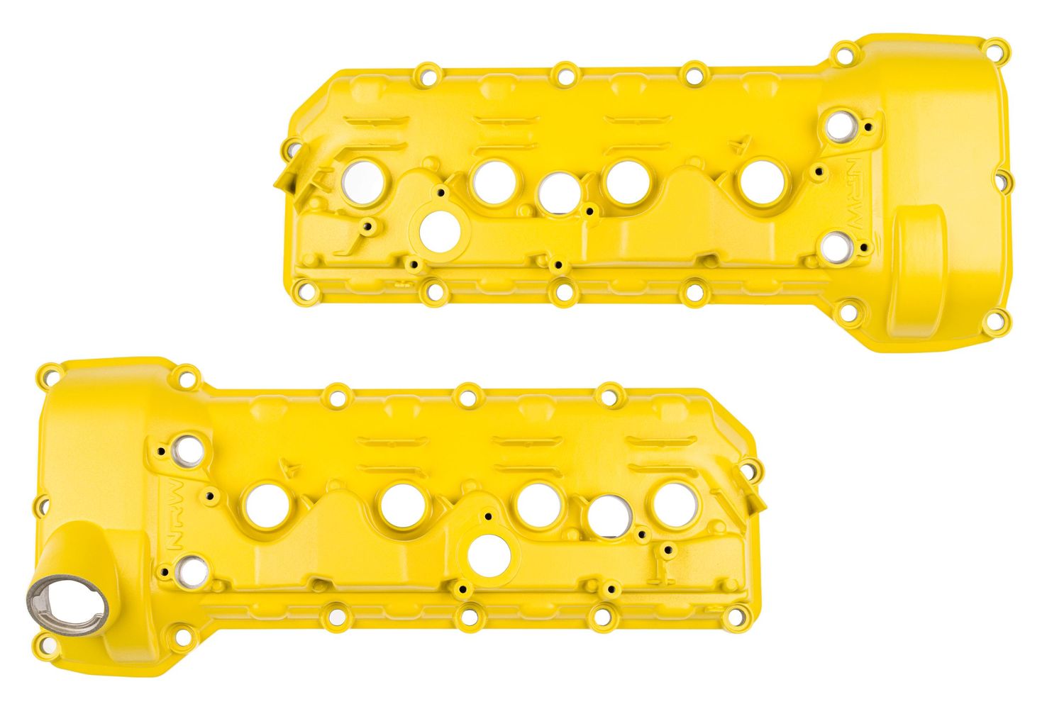 Abstract yellow background with scattered circular holes creating a Swiss cheese pattern.