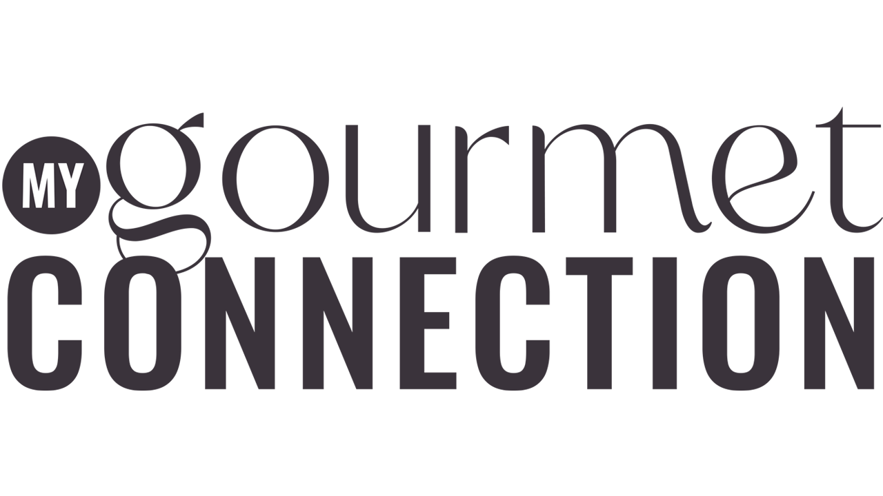 My Gourmet Connection black text logo design on white background.