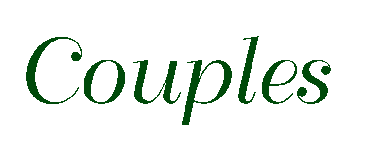 Elegant green cursive text displaying the word 'Couples' against white background.