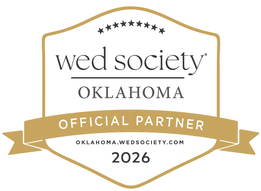 Wed Society Oklahoma Official Partner 2026 badge recognizing Julie Lawson Photography as a trusted Oklahoma wedding professional.