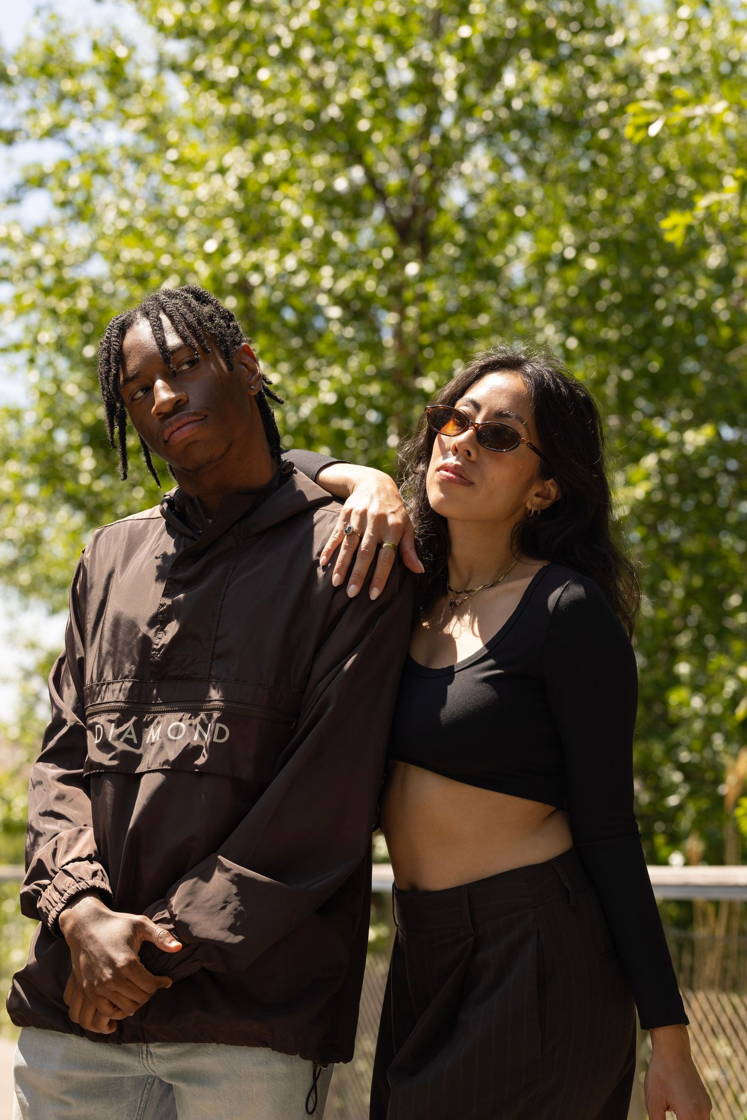 Portrait of two models in Chicago.