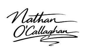 Nathan O'Callaghan elegant cursive signature logo in black ink.