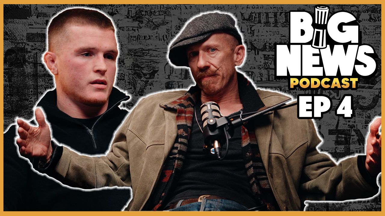 Big News Podcast Episode 4 thumbnail Paul Hughes and Foy Vance in the record room studio