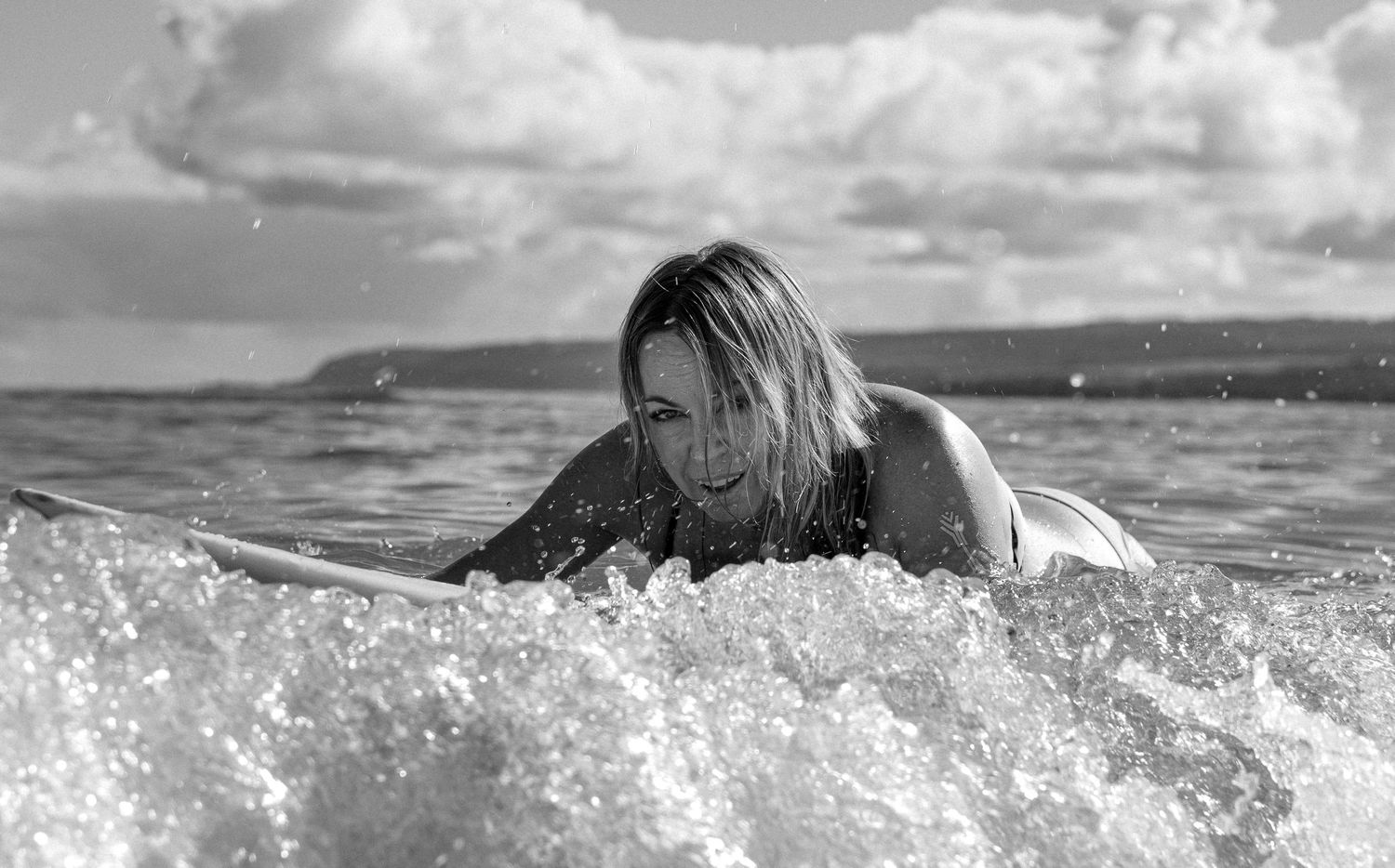 Woman surfing