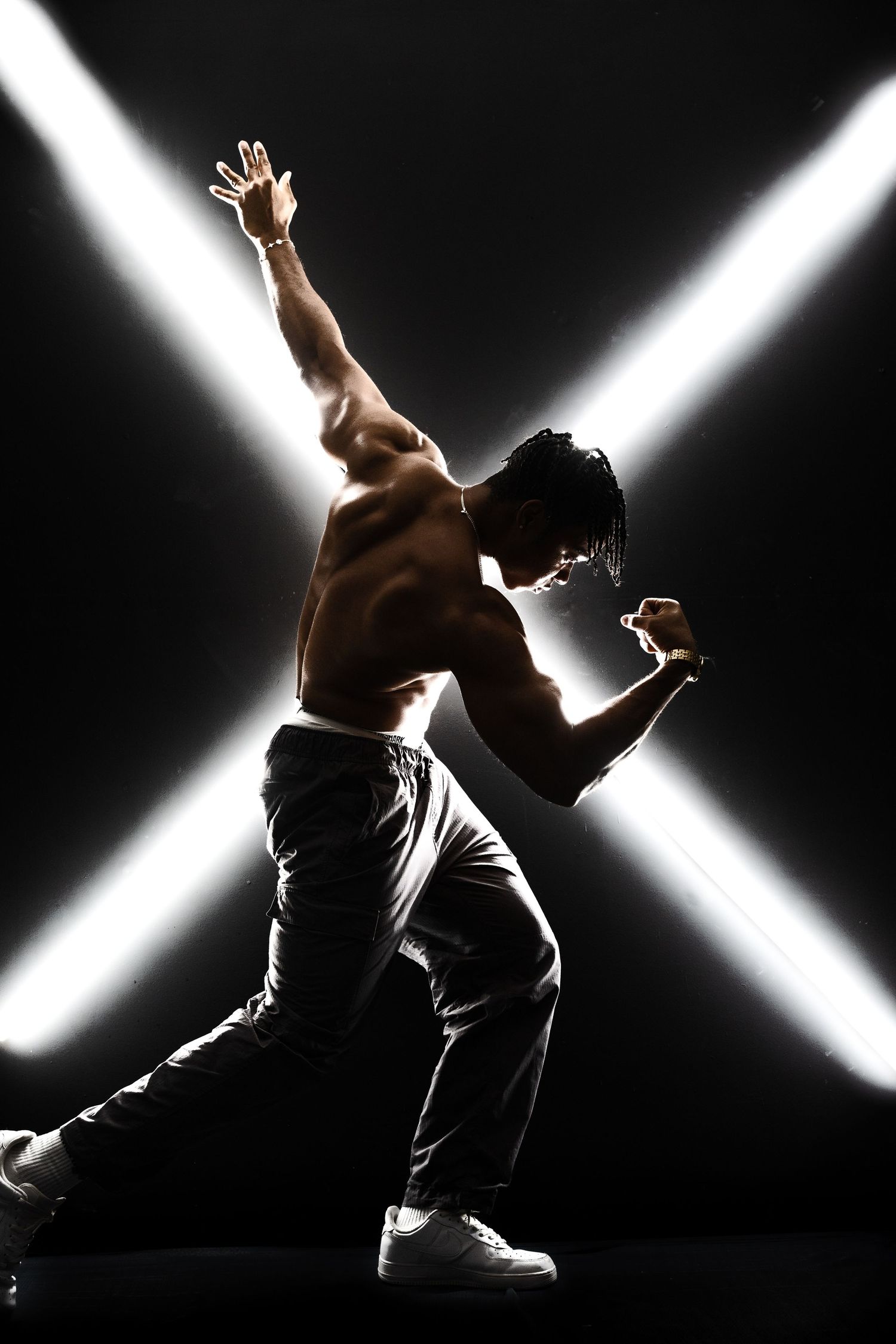 Man posing and modeling