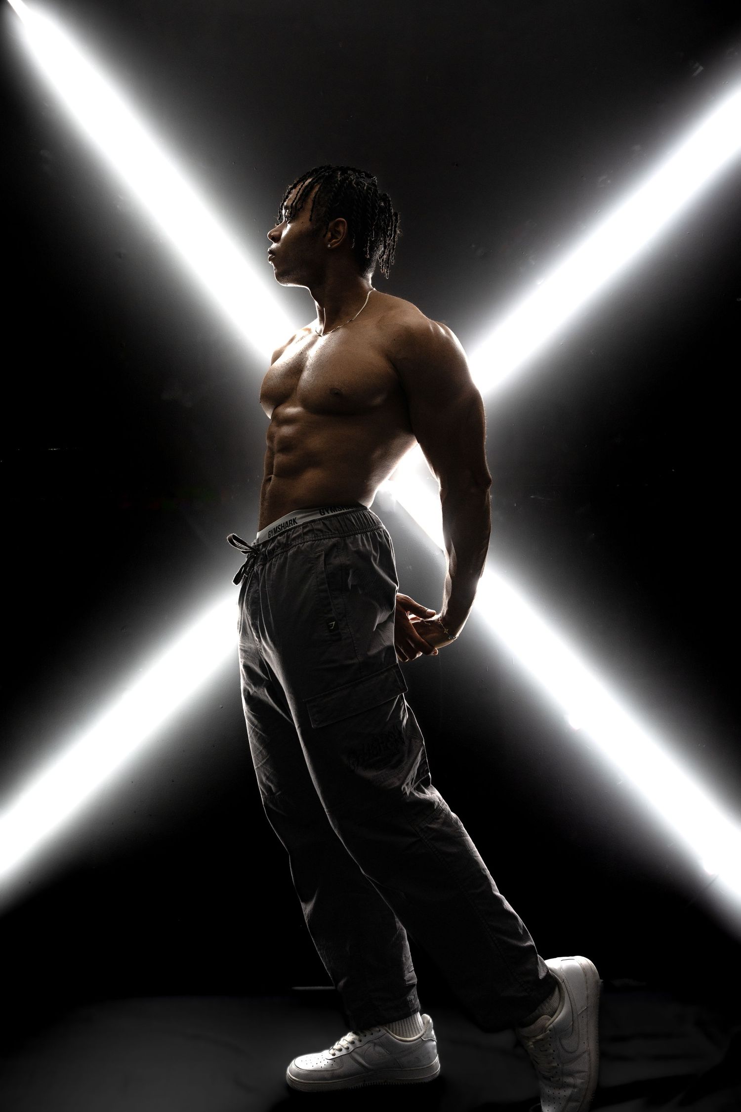 Man posing and modeling