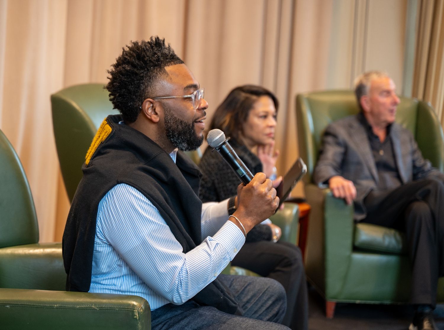Speakers at a health panel.