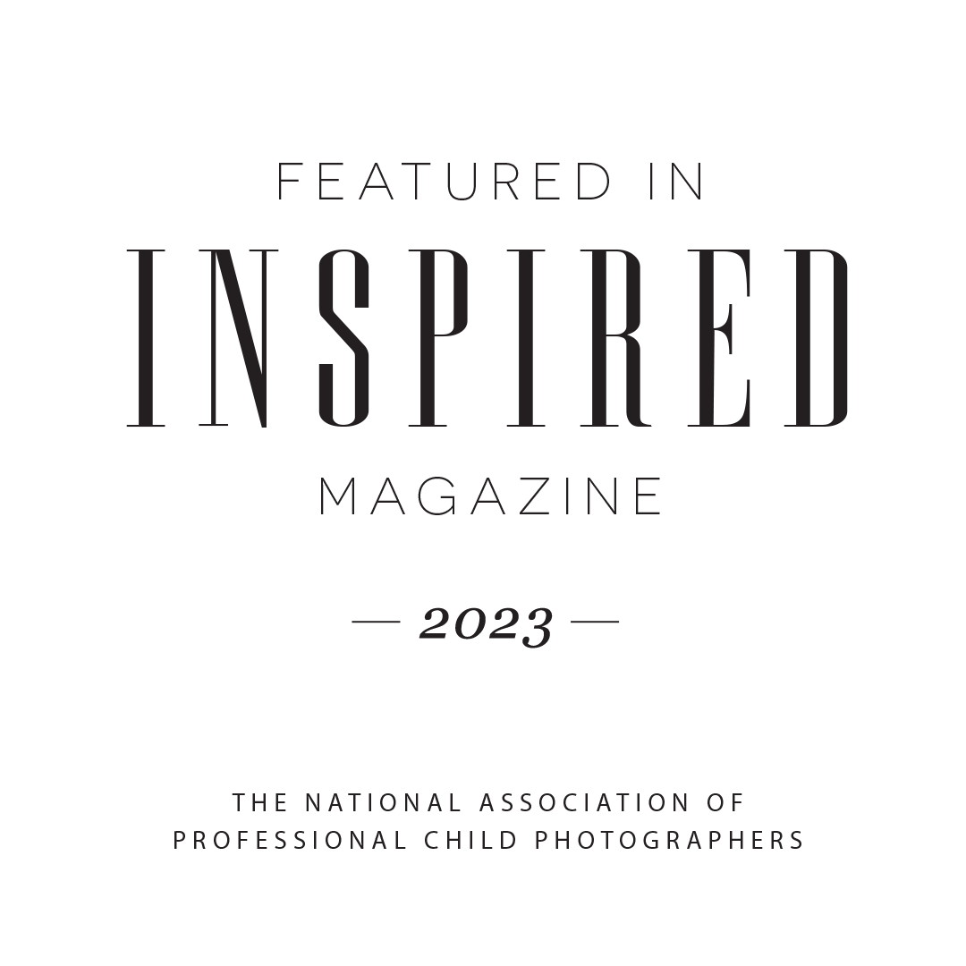 Black and white logo for Inspired Magazine 2023 by The National Association of Professional Child Photographers.