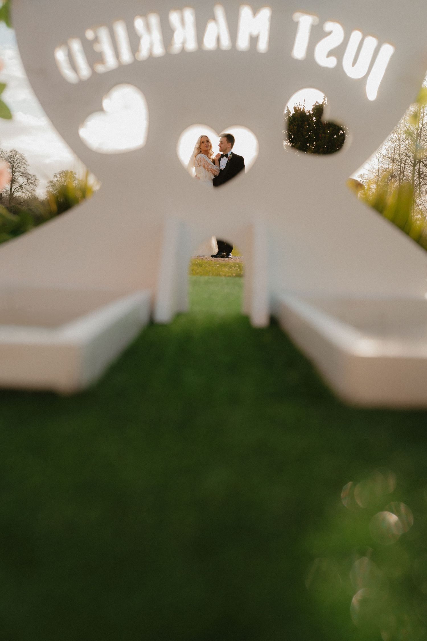Romantic bride and groom moments at Boyne Hill House Estate