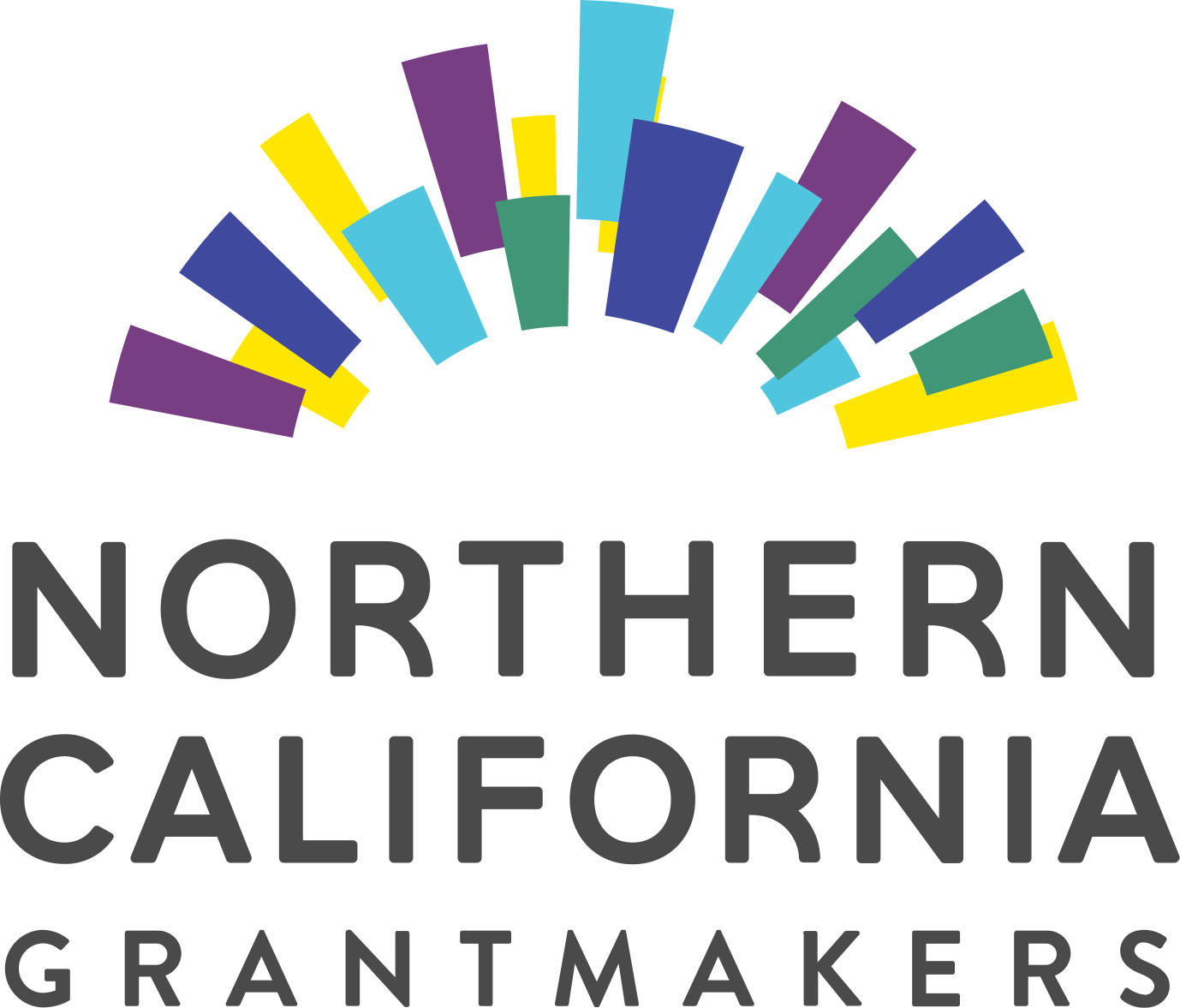 Northern California Grantmakers logo with colorful building shapes forming an arc above bold gray text.