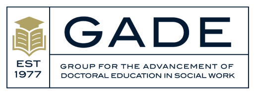 GADE Group for the Advancement of Doctoral Education in Social Work logo, established 1977.
