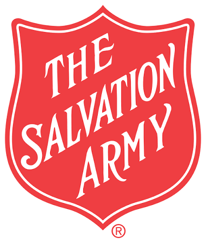 The Salvation Army red shield logo with white text on a white background.