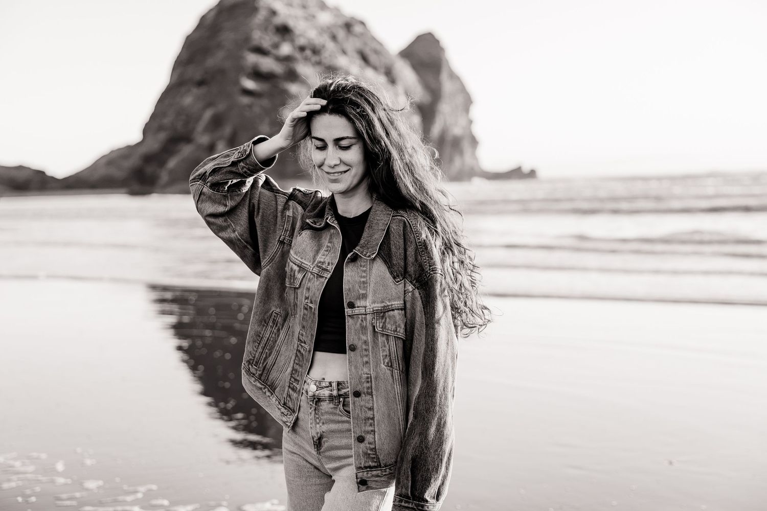 Sunset portrait in Piha.