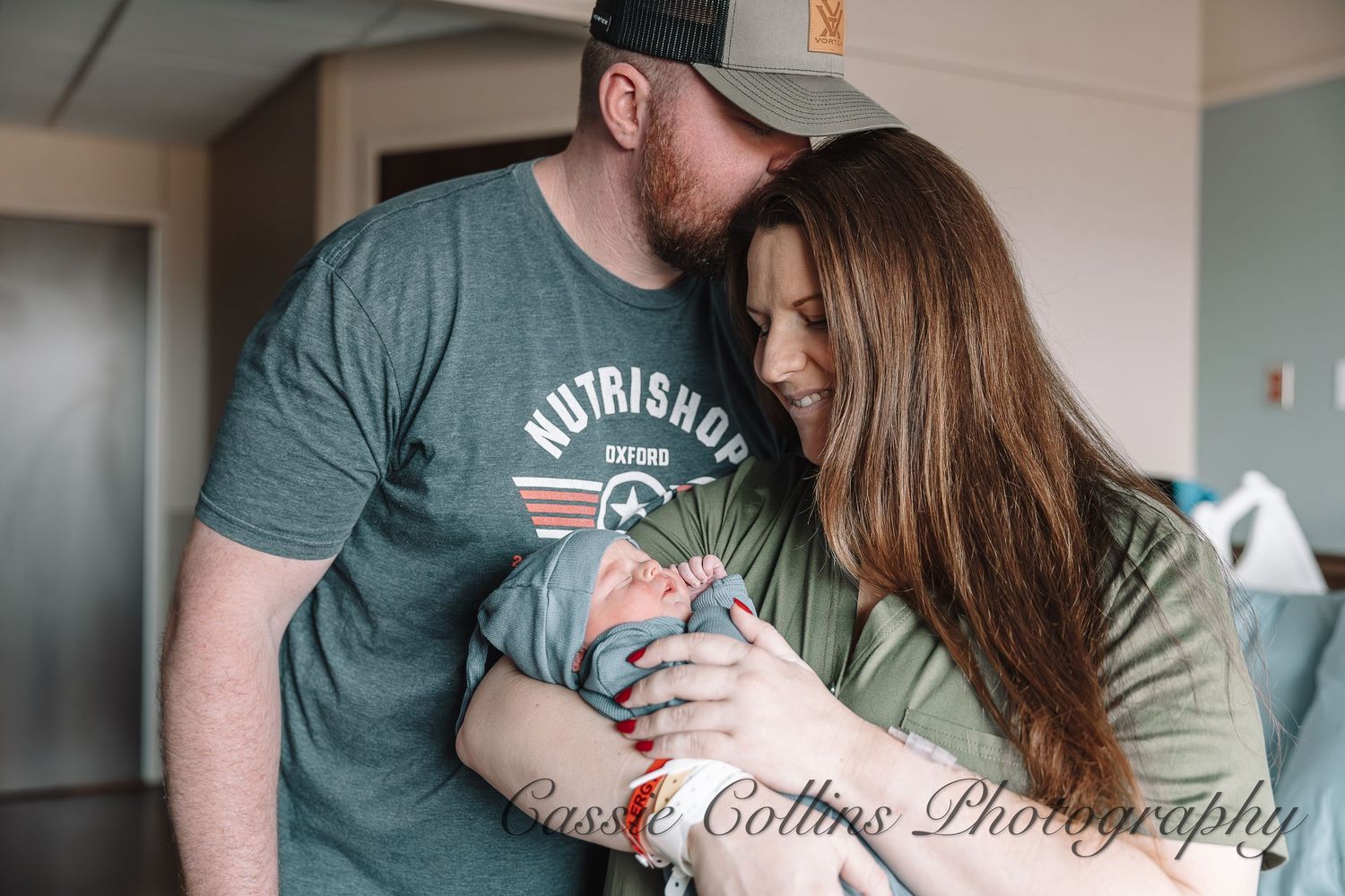 A romantic couple embraces in a series of intimate lifestyle photos showing tender moments and affection.