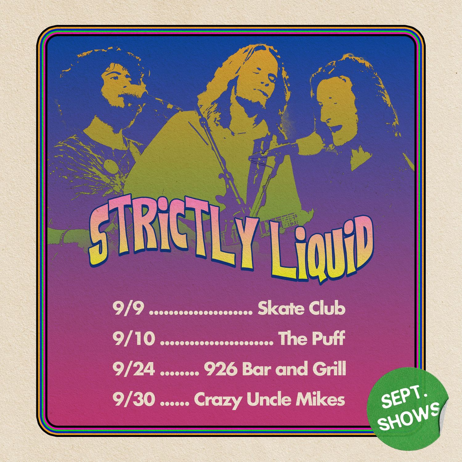 Jam Band Tour Poster Design