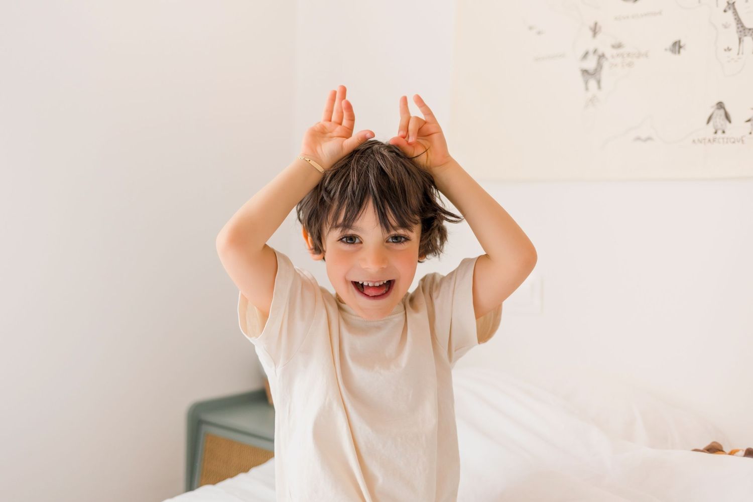 Energetic playtime moments captured in sequence showing animated expressions and movements.