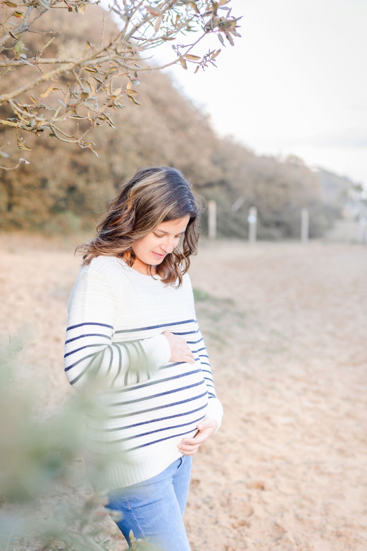 Candid outdoor photo series with natural desert backdrop and soft lighting.