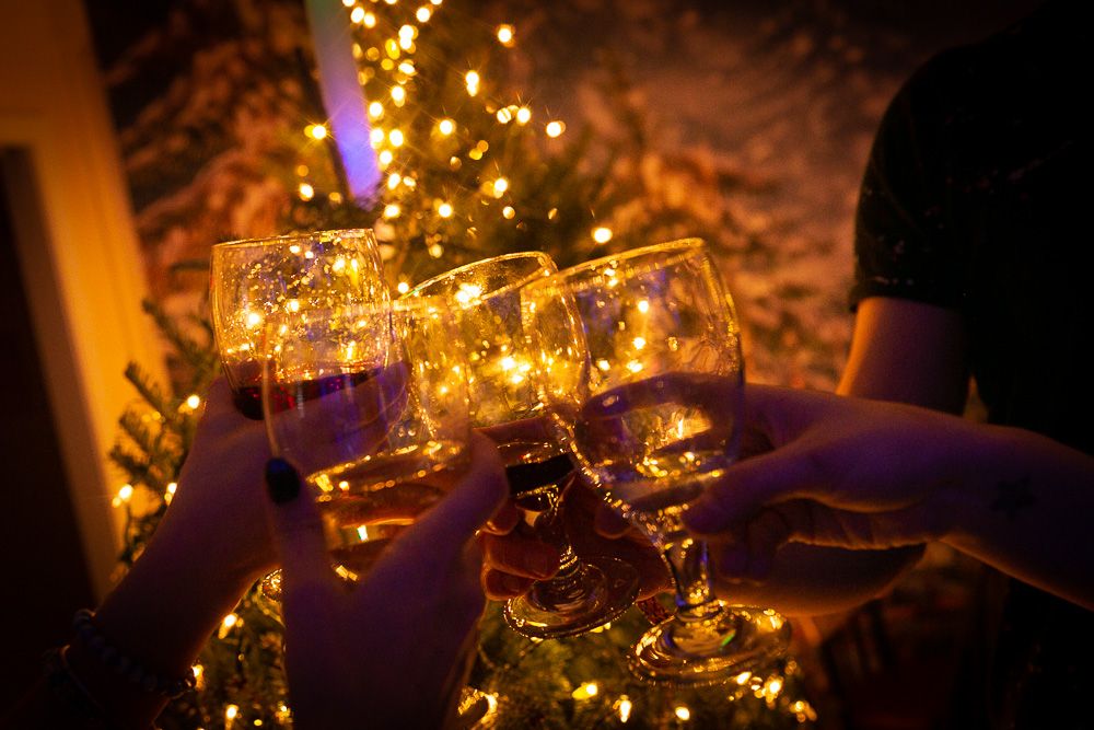 Warm glowing mason jar lights creating ambient atmosphere at an evening event.