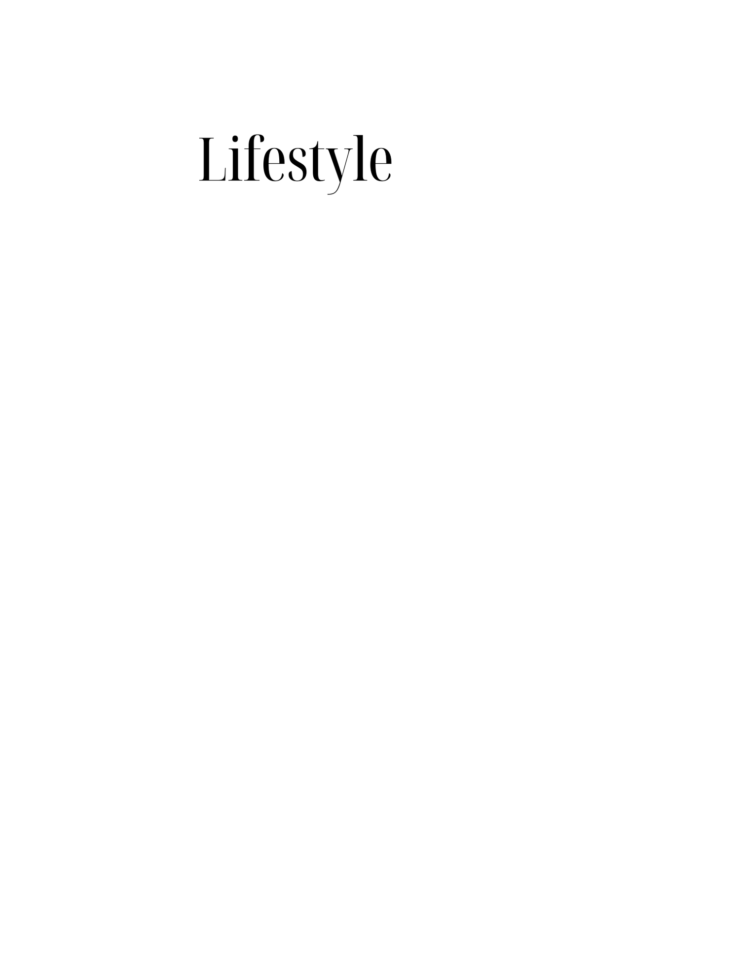 A minimalist black text reading 'Lifestyle' appears in a simple typographic design on a white background.