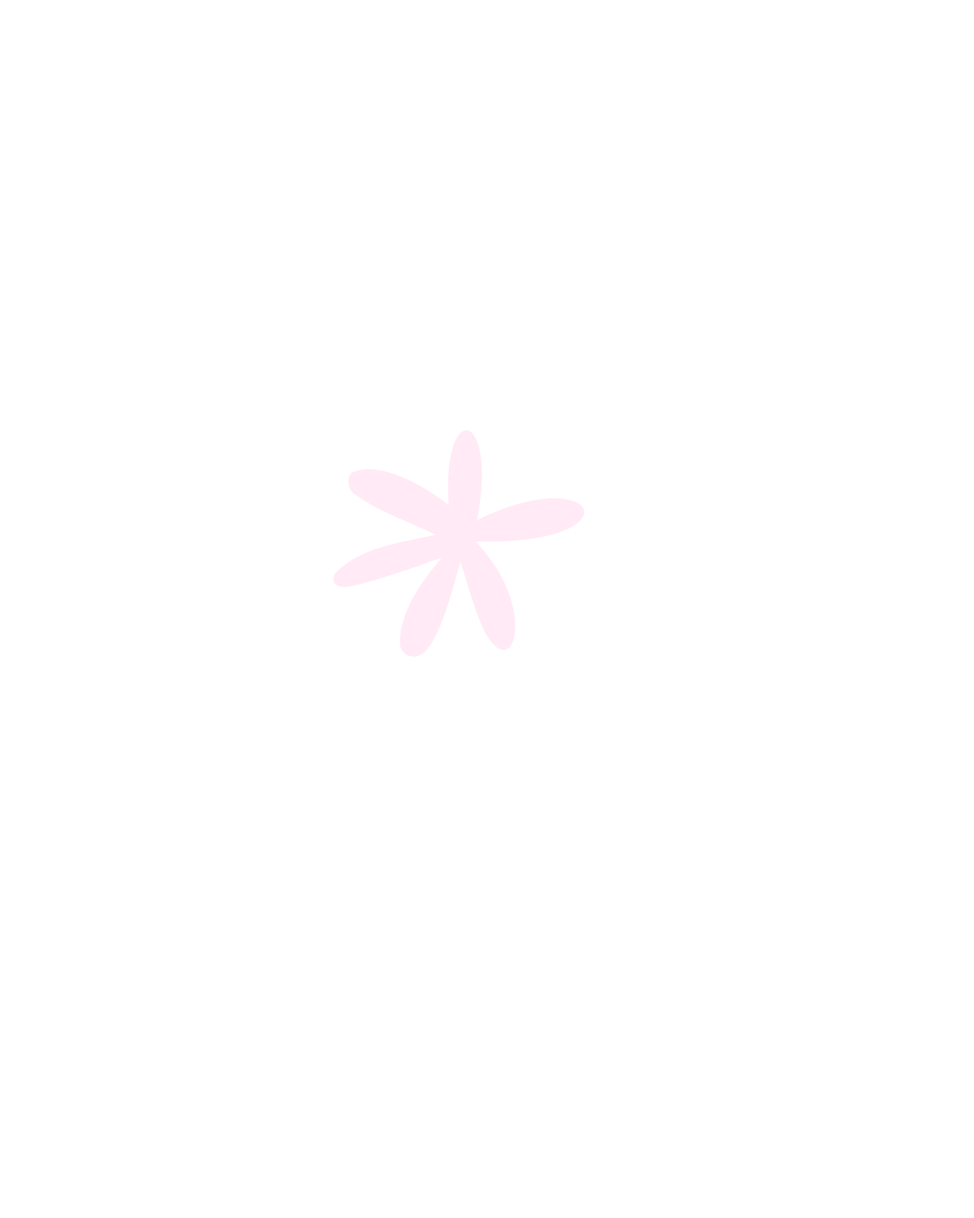 Simple pink asterisk or star shape on white background.