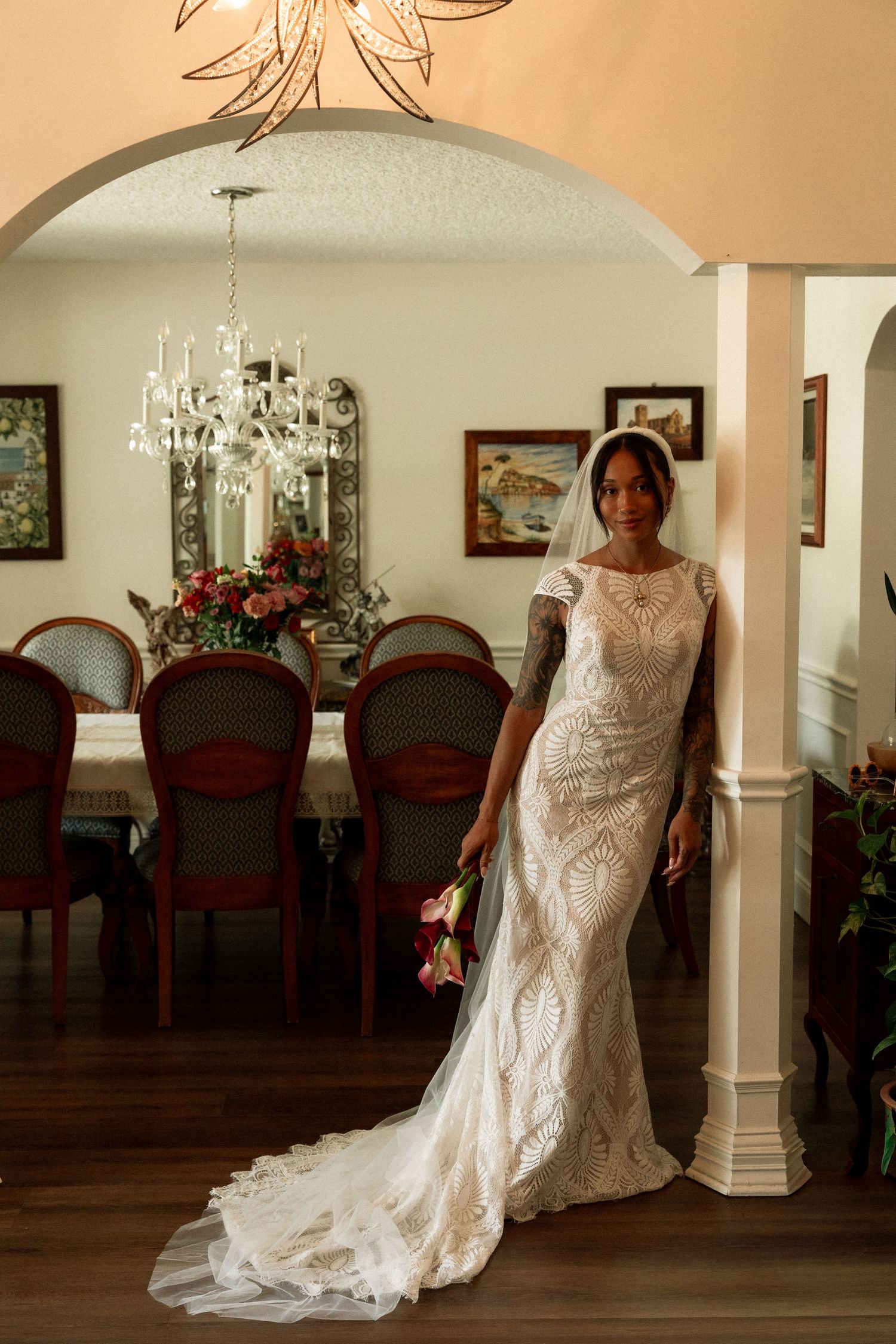 Bridal Portraits indoor soft lighting