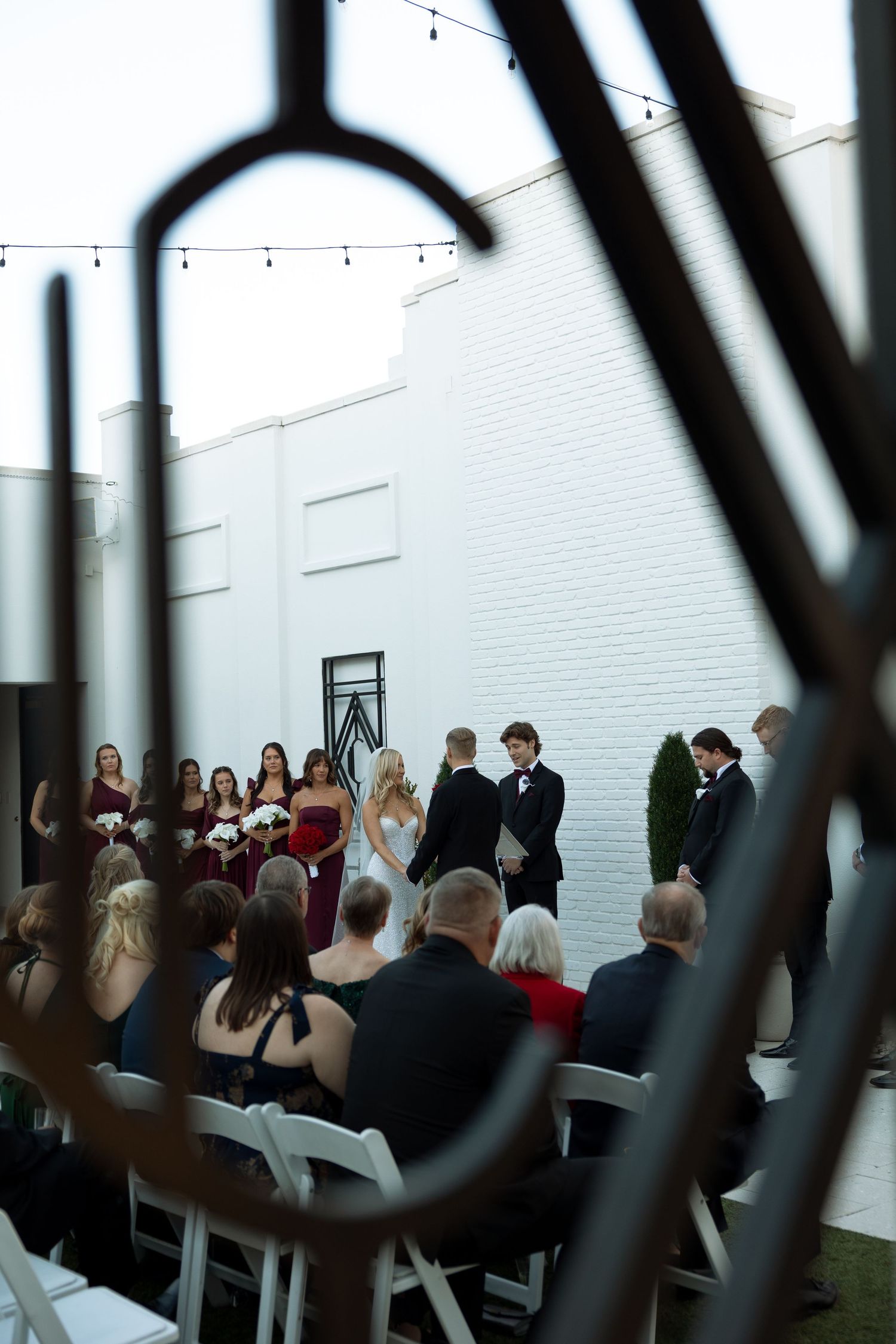 Winter wedding ceremony at The Clay Theatre