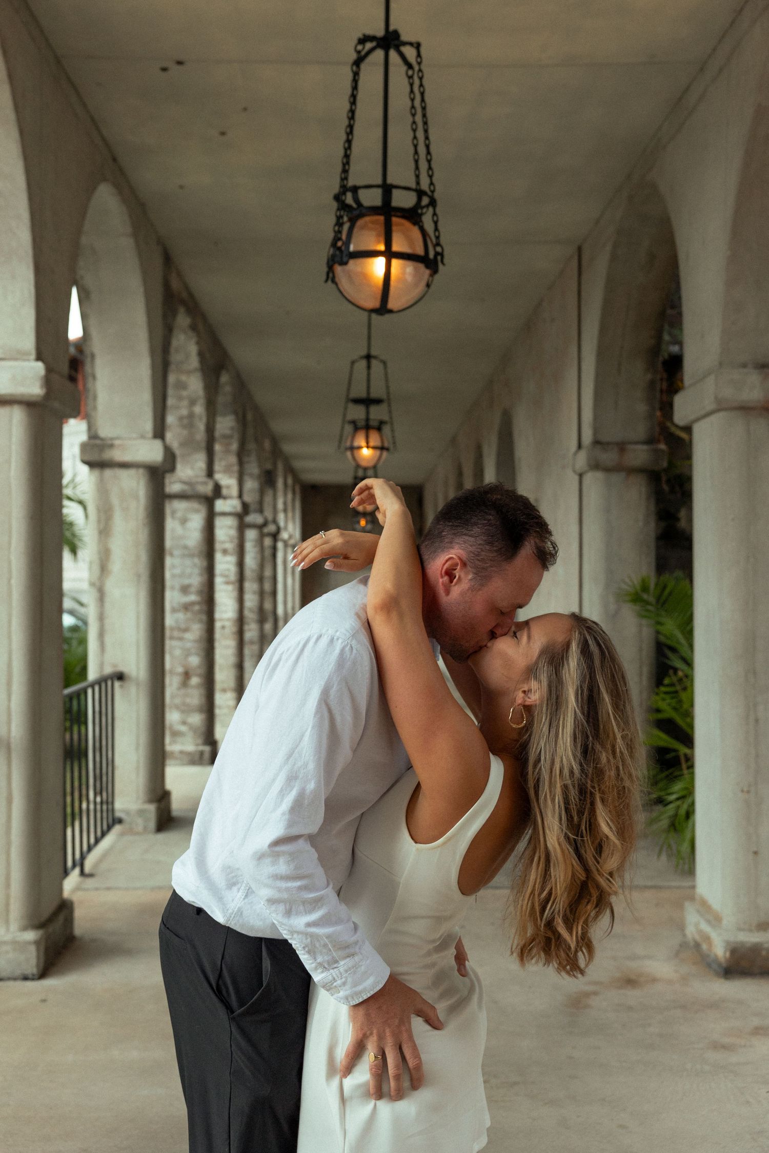 Engagement portraits at the Lightner Museum in St. Augustine