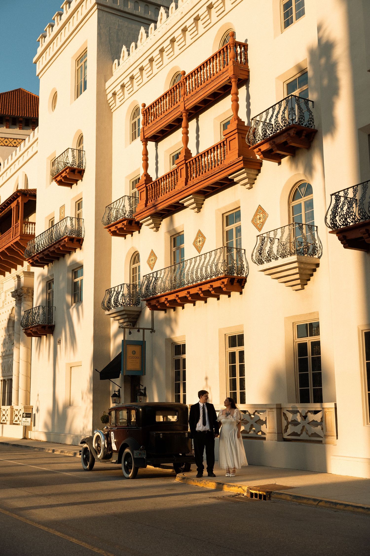Golden hour elopement portraits in St. Augustine, Florida