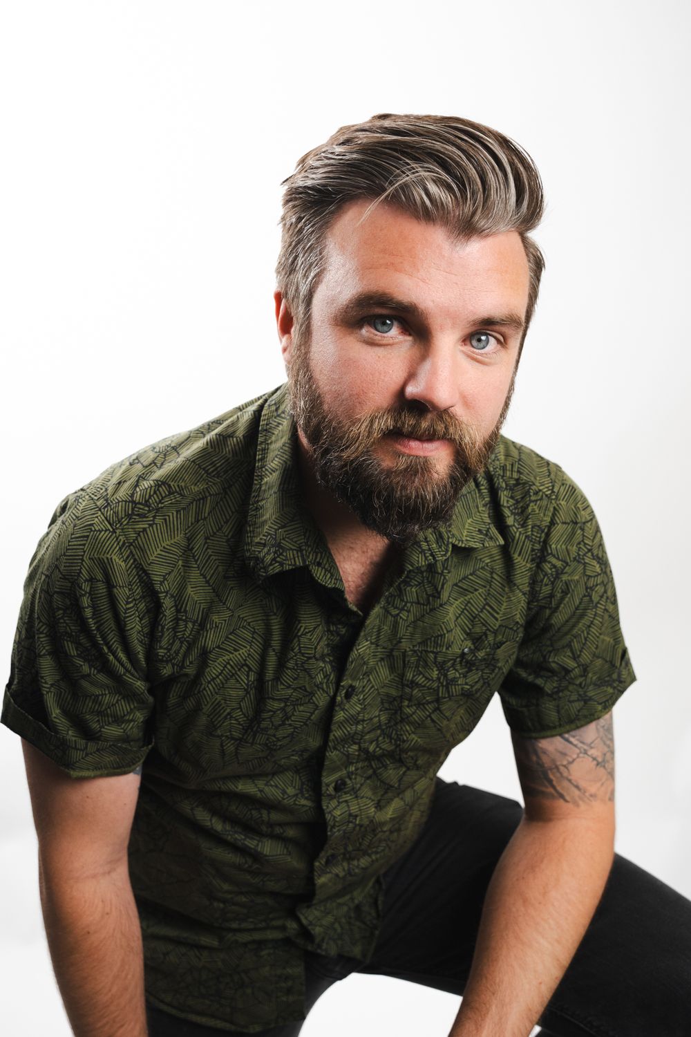 In studio portrait by Travis Sean Studios