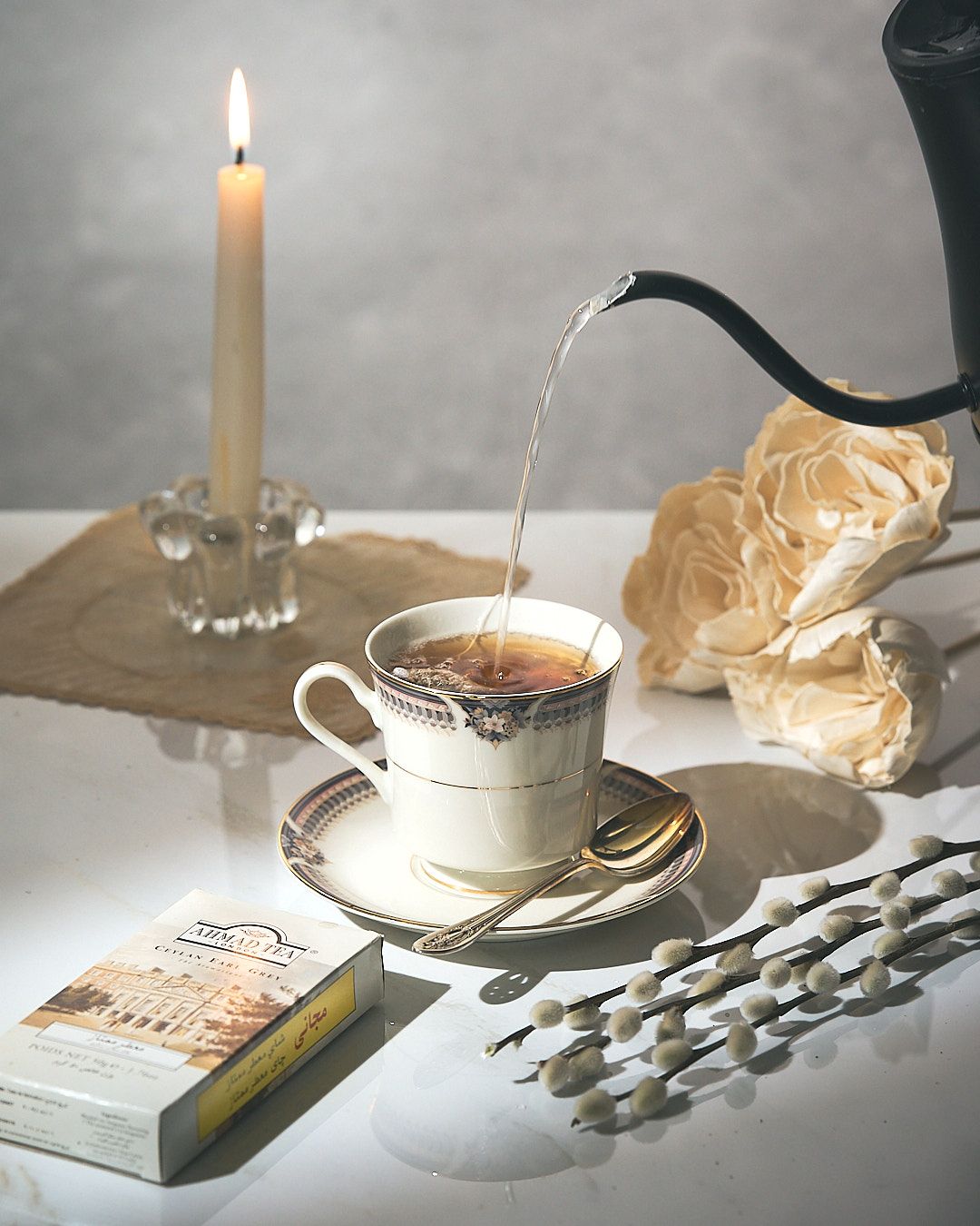 Product photography of tea by Travis Sean Studios