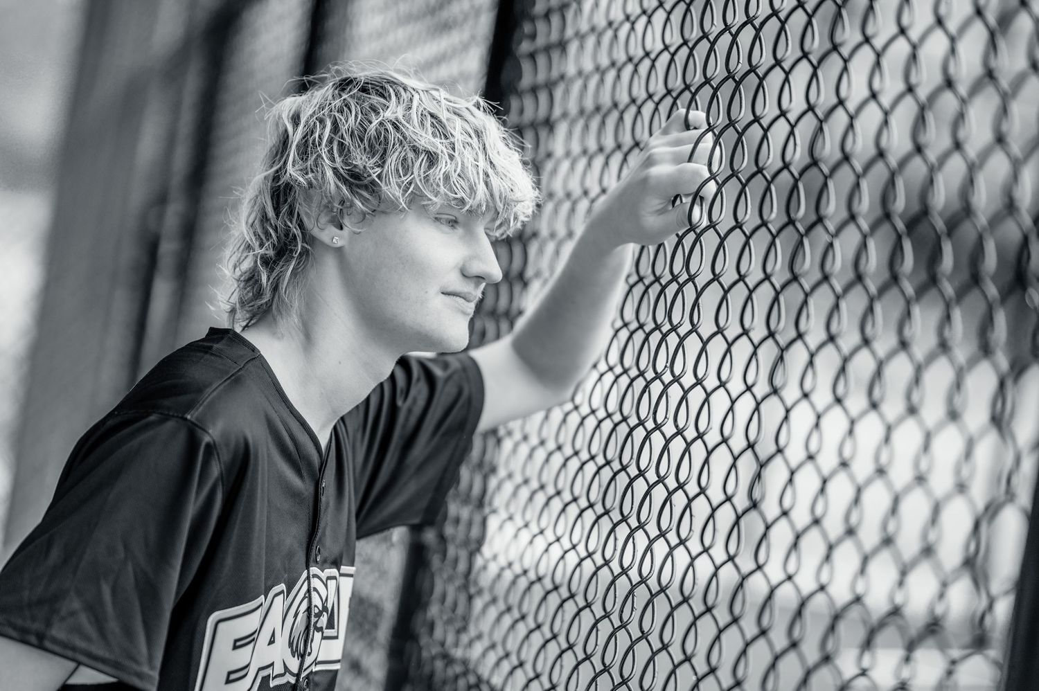 School Pictures Senior Portrait in Black and white by Gatlinburg Photographer Smoky Mountain Portraits by Benjamin