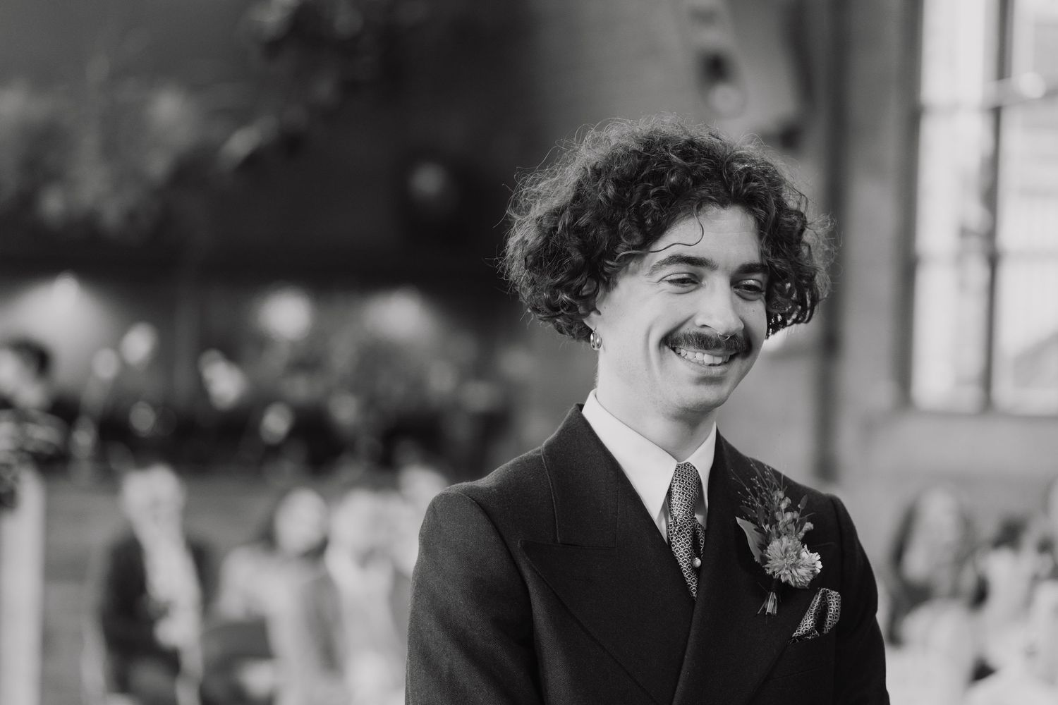 Groom waiting for bride