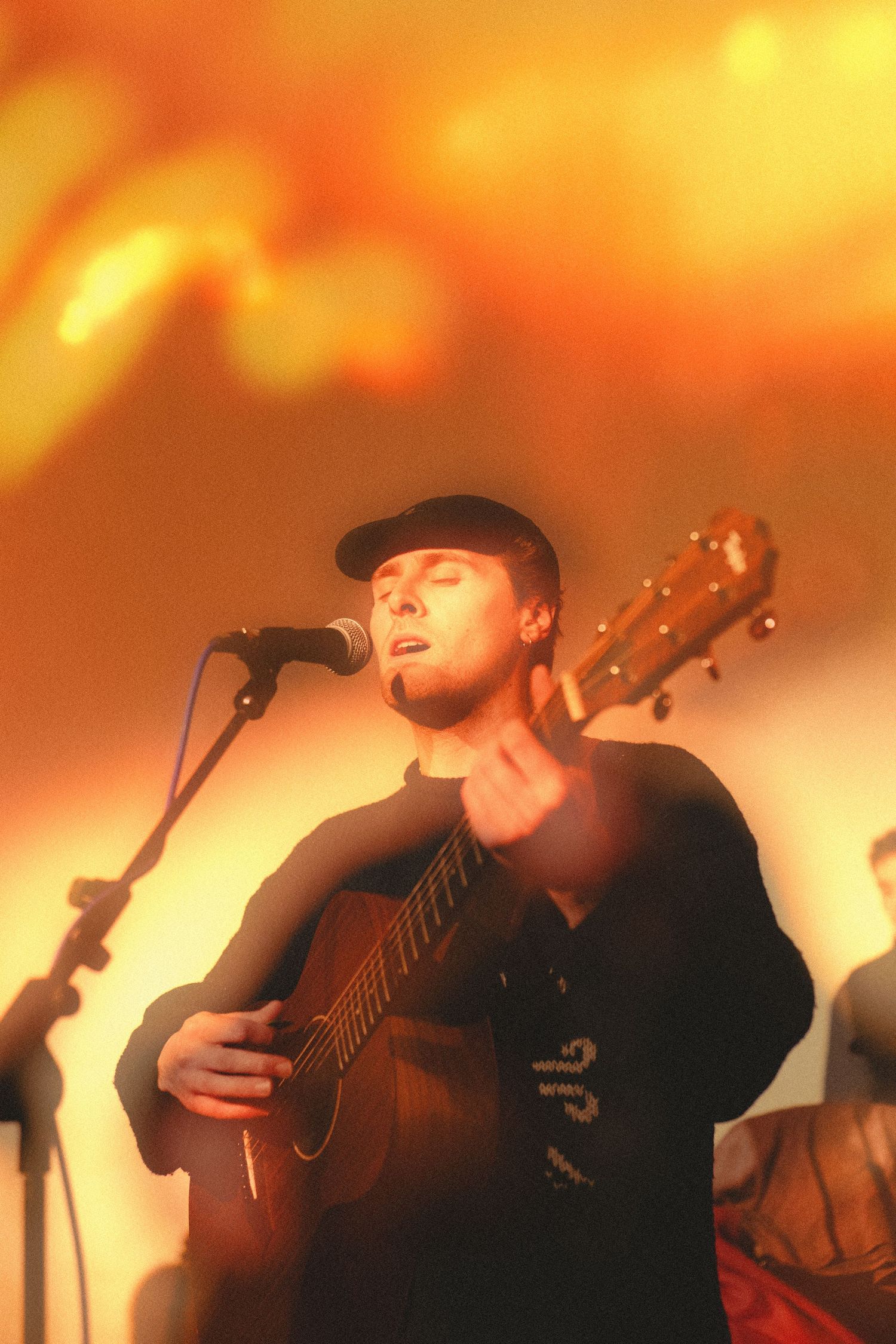 A singer at the mic