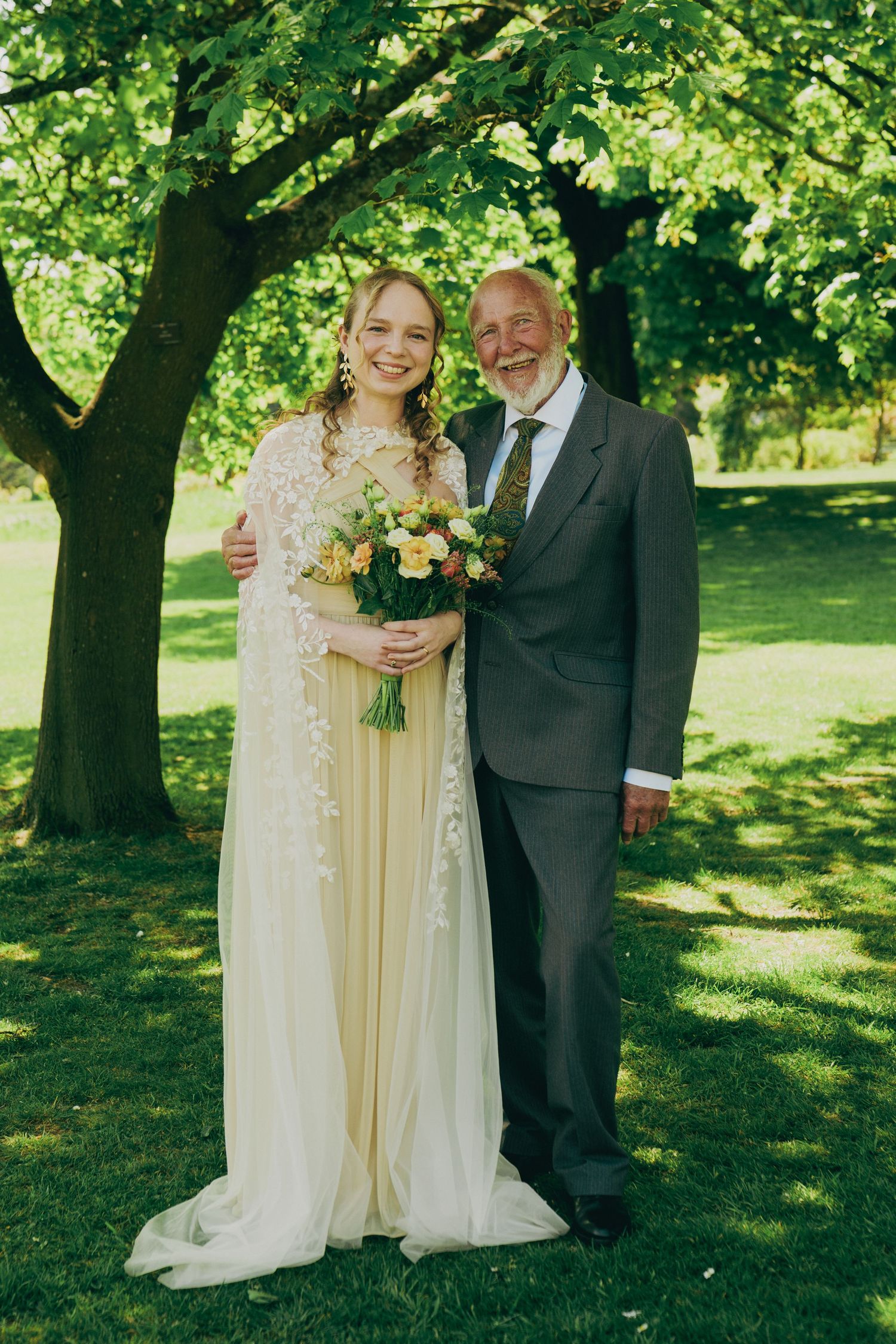bride and grandad
