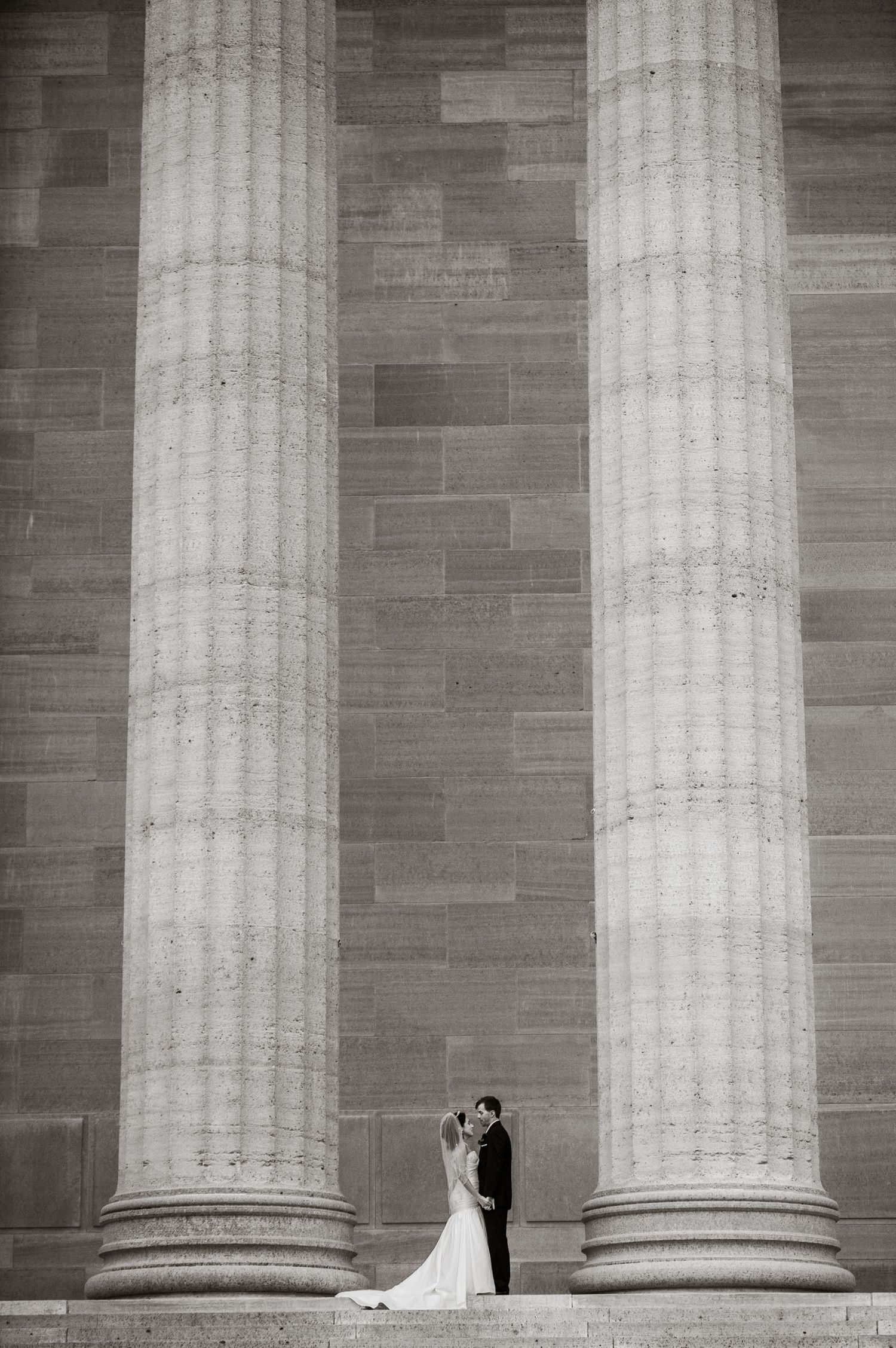 Philadelphia Museum of Art Fine Art Wedding photography of couple