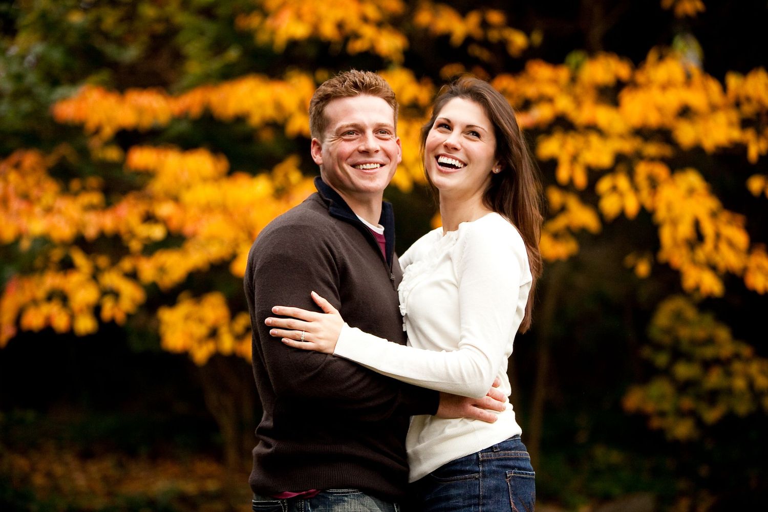 Engagement Session in the fall in suburbs of Philadelphia.