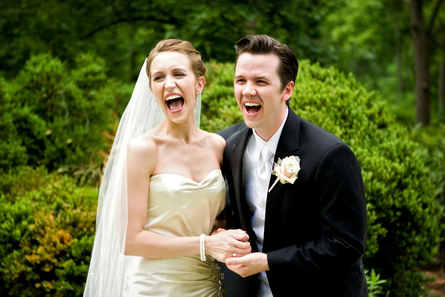Couple who just got married is so excited.
