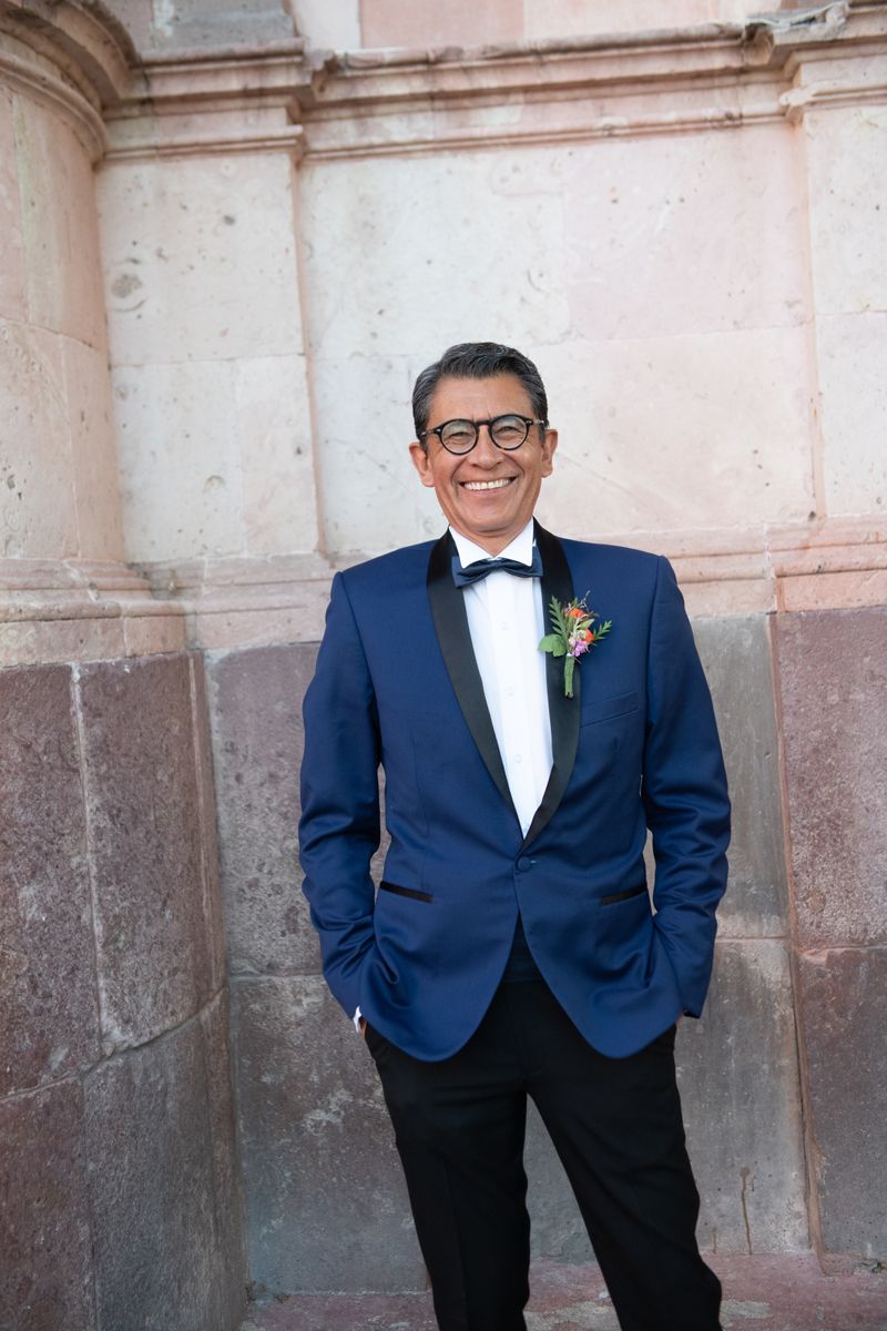 Groom smiling in San Miguel de Allende Mexico