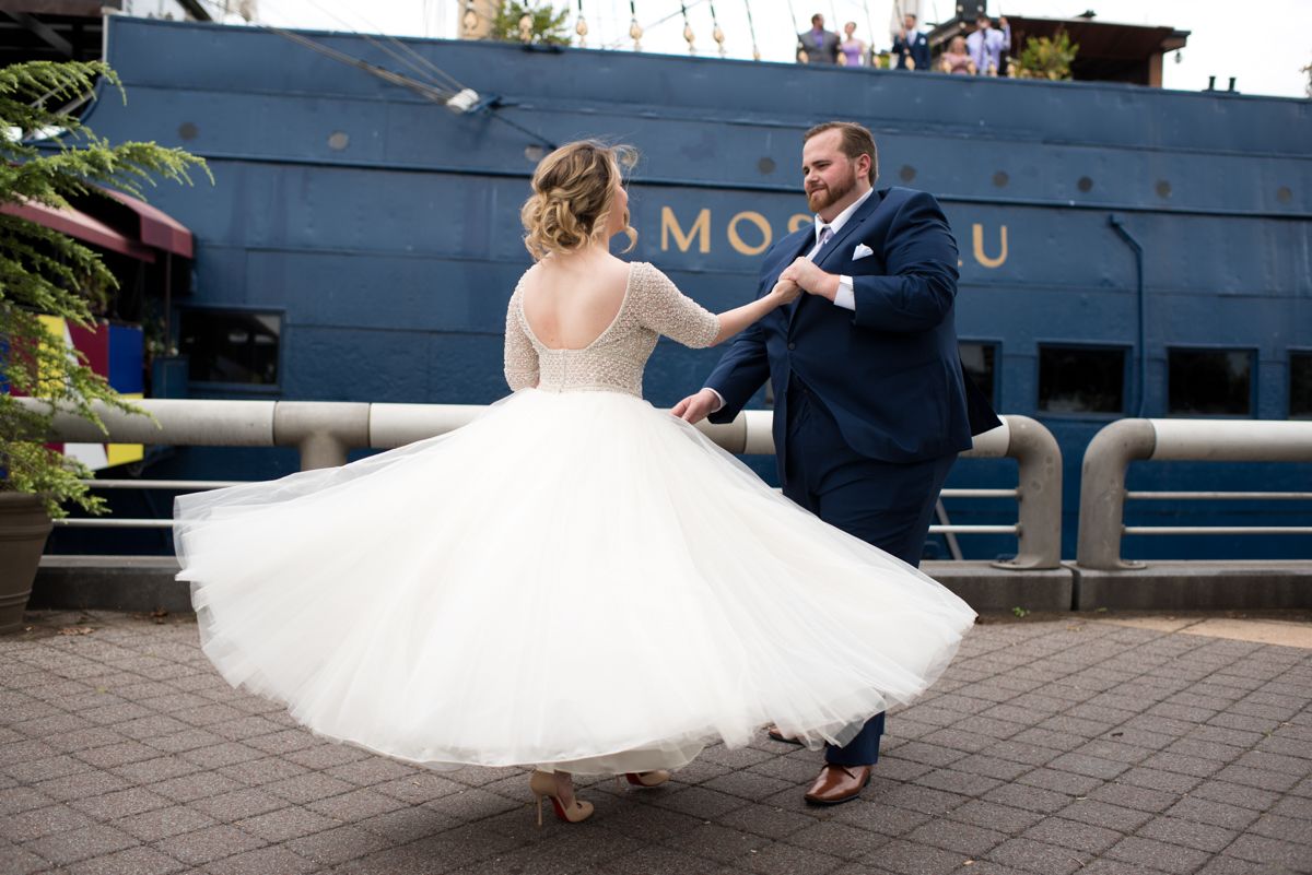 Dancing couple at the Moshulu in Old City Philadelphia