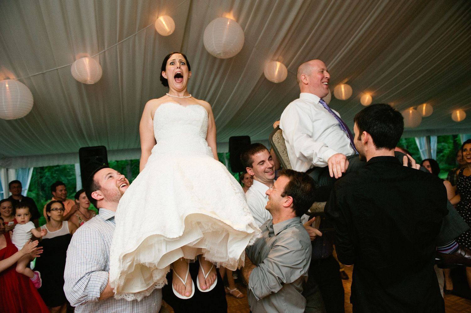 wedding photographer candid moment of Jewish wedding in Main Line Philadelphia