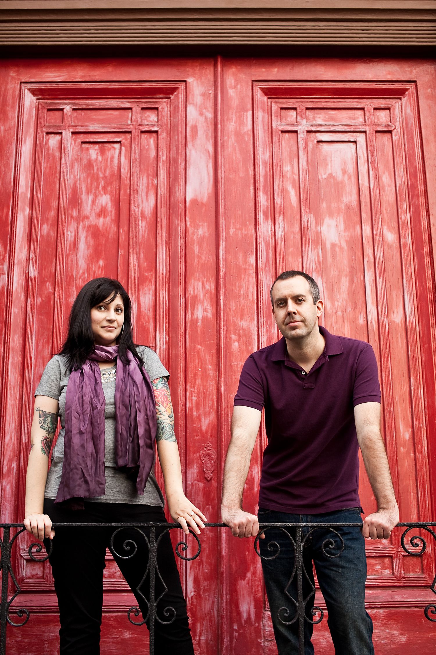Urban cool engagement session in Philadelphia.