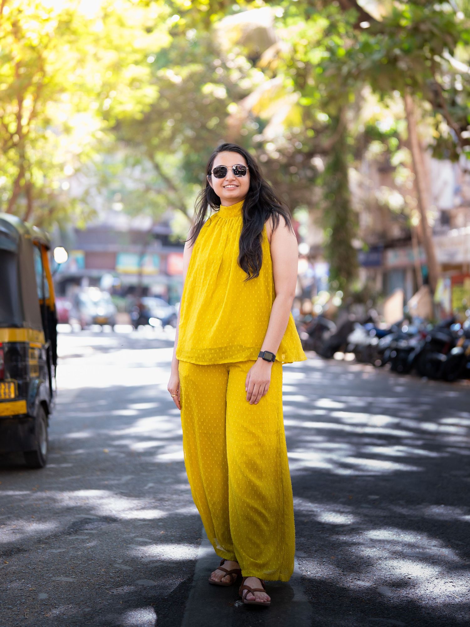 girl in road