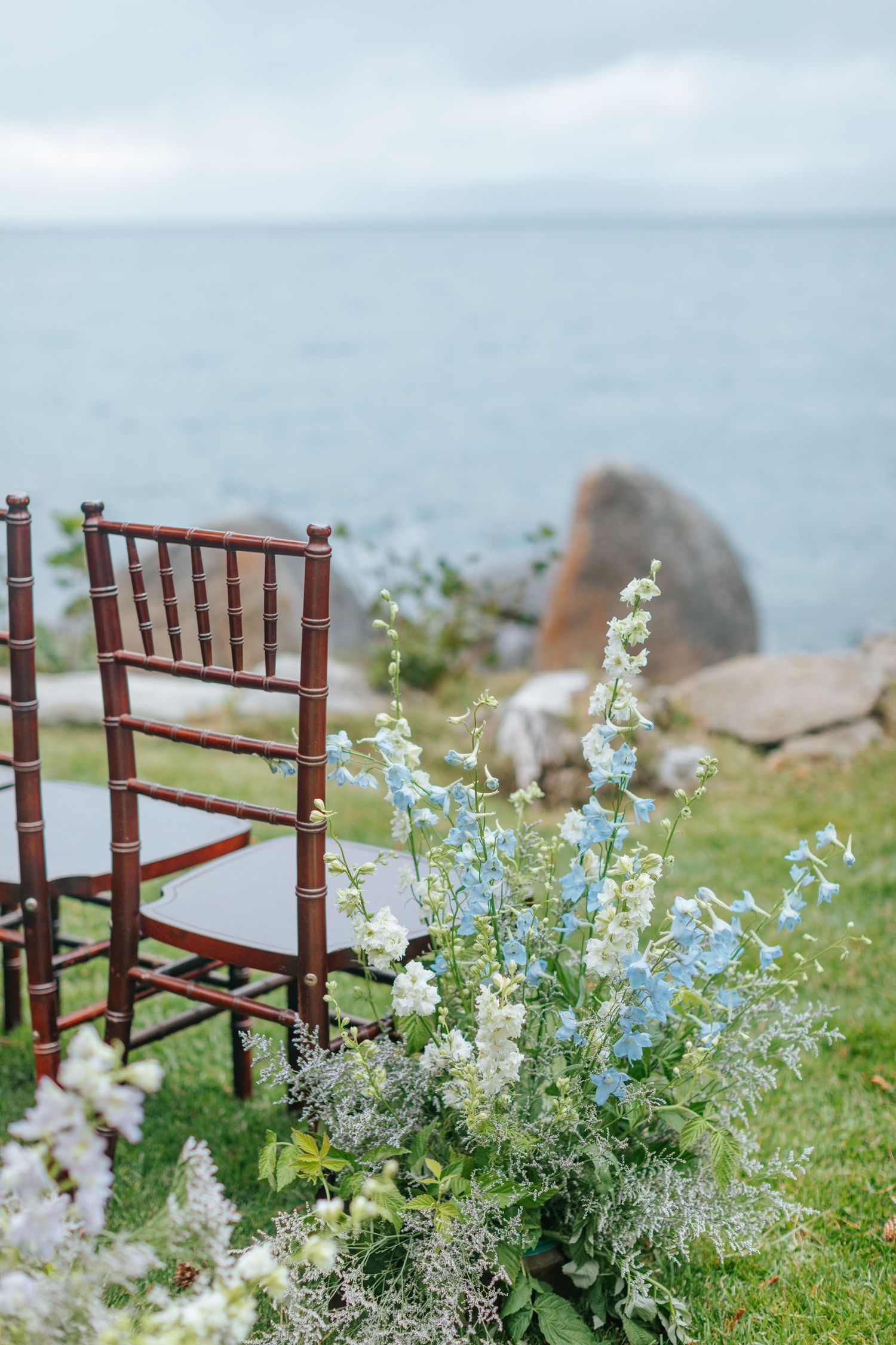 beautiful ceremony setup adorned with florals