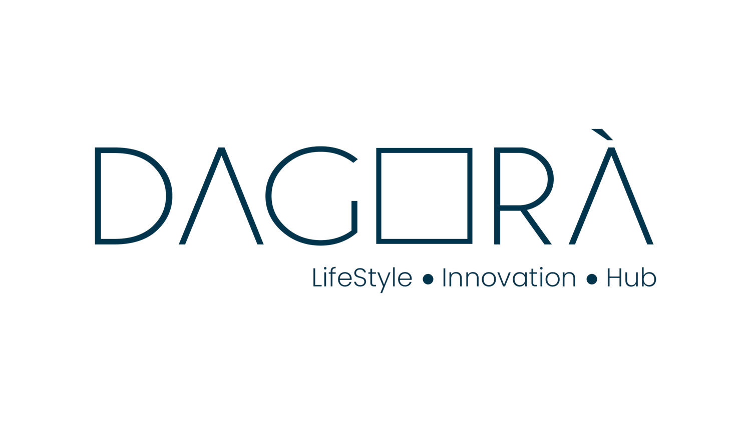 Dagorà Lifestyle Innovation Hub logo in dark teal minimalist typography on white background.