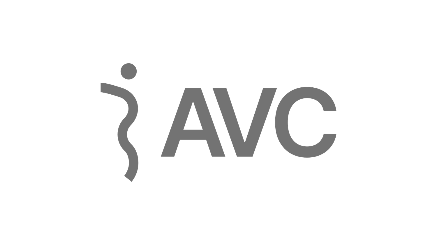 AVC logo featuring a stylized human figure icon in gray beside bold AVC text.