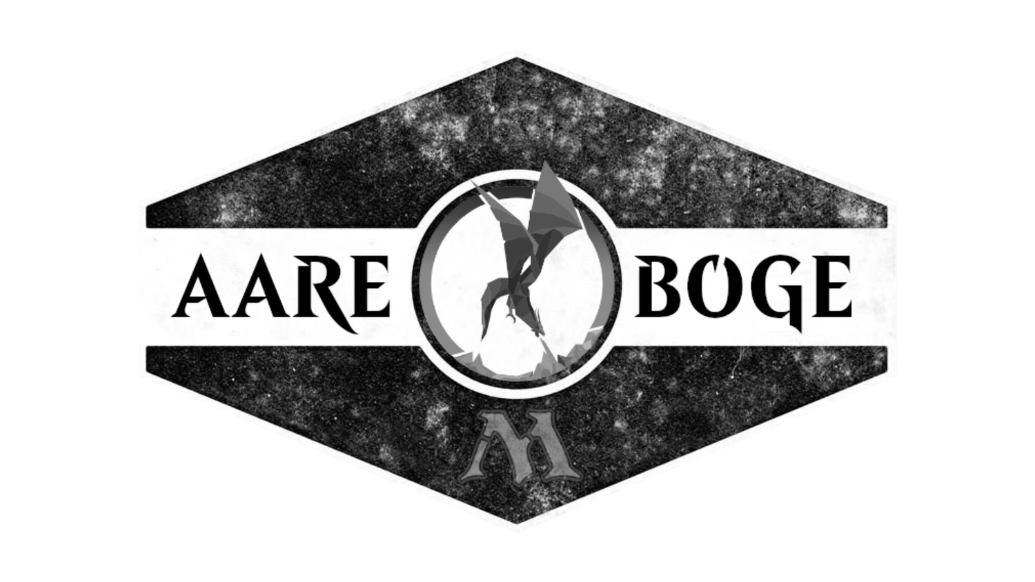 Aareboge brand logo featuring a diamond shape with a bird emblem in black and white vintage style.